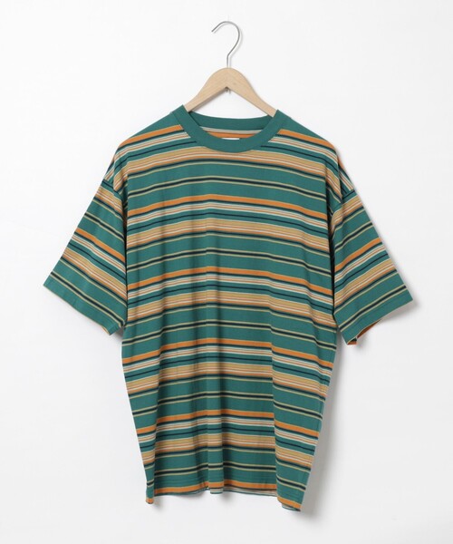 coen（コーエン）の「マルチカラーボーダーTシャツ（Tシャツ/カットソー・メンズ・ブラック/ダークグリーン・L/S/XL/M）」の10枚目の写真