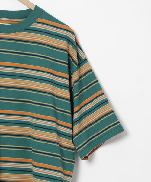 coen（コーエン）の「マルチカラーボーダーTシャツ（Tシャツ/カットソー・メンズ・ブラック/ダークグリーン・L/S/XL/M）」の12枚目の写真