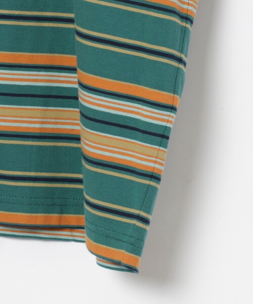 coen（コーエン）の「マルチカラーボーダーTシャツ（Tシャツ/カットソー・メンズ・ブラック/ダークグリーン・L/S/XL/M）」の13枚目の写真