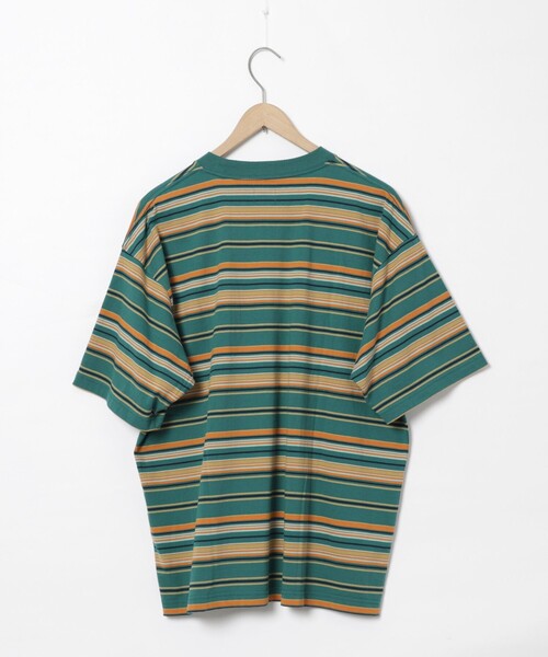 coen（コーエン）の「マルチカラーボーダーTシャツ（Tシャツ/カットソー・メンズ・ブラック/ダークグリーン・L/S/XL/M）」の14枚目の写真