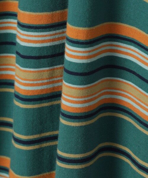 coen（コーエン）の「マルチカラーボーダーTシャツ（Tシャツ/カットソー・メンズ・ブラック/ダークグリーン・L/S/XL/M）」の15枚目の写真