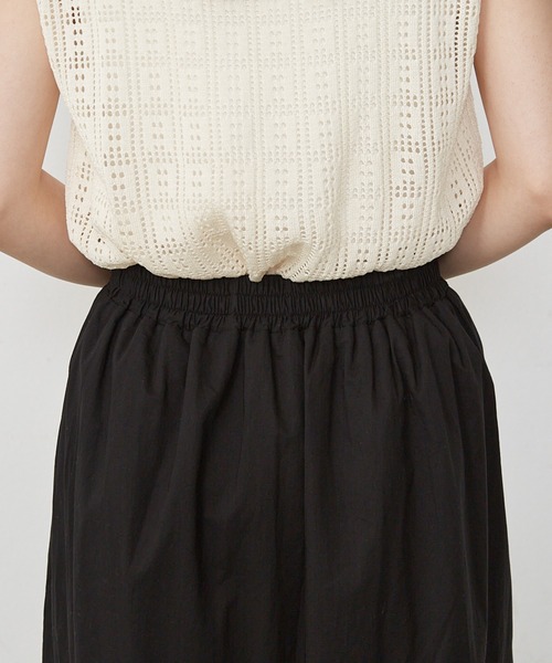 Shelly island（シェリーアイランド）の「コットンタックフレアスカート（スカート・レディース・ブラック/ホワイト・FREE）」の13枚目の写真
