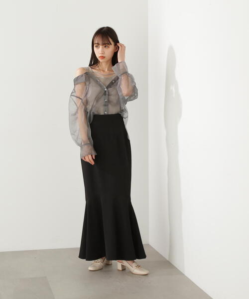 JILL by JILL STUART(ジルバイジルスチュアート)の「◇ハイウエストロングマーメイドスカート(スカート・レディース・グレー/ブルー/ブラック/ネイビー・SMALL/MEDIUM)」の21枚目の写真