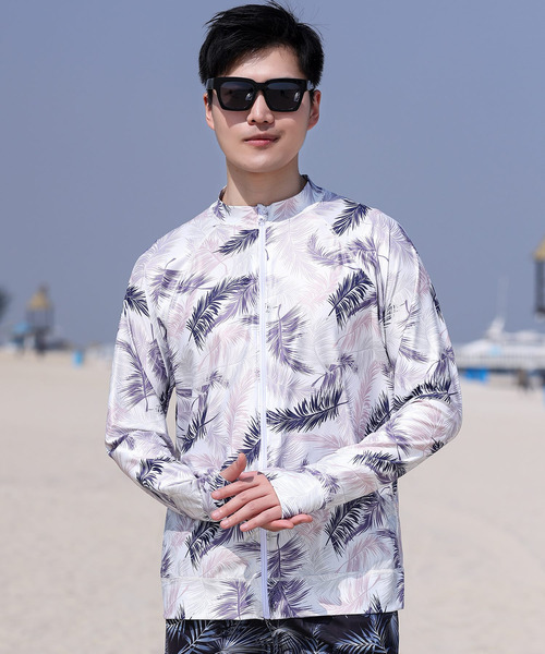 セール】メンズ 長袖サムホール付きラッシュガード（ラッシュガード