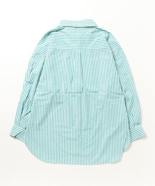 AZUL by moussy（アズールバイマウジー）の「RELATECH COTTON LOOSE SHIRT/リラテックコットンルーズシャツ（シャツ/ブラウス・レディース・グリーン系その他/ブルー系その他3・SMALL/MEDIUM）」の3枚目の写真