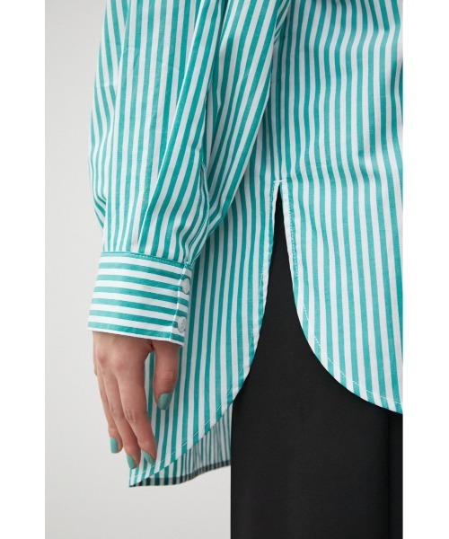 AZUL by moussy（アズールバイマウジー）の「RELATECH COTTON LOOSE SHIRT/リラテックコットンルーズシャツ（シャツ/ブラウス・レディース・グリーン系その他/ブルー系その他3・SMALL/MEDIUM）」の12枚目の写真