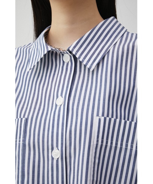 AZUL by moussy（アズールバイマウジー）の「RELATECH COTTON LOOSE SHIRT/リラテックコットンルーズシャツ（シャツ/ブラウス・レディース・グリーン系その他/ブルー系その他3・SMALL/MEDIUM）」の18枚目の写真