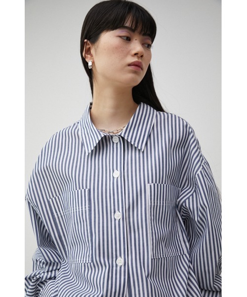 AZUL by moussy（アズールバイマウジー）の「RELATECH COTTON LOOSE SHIRT/リラテックコットンルーズシャツ（シャツ/ブラウス・レディース・グリーン系その他/ブルー系その他3・SMALL/MEDIUM）」の21枚目の写真