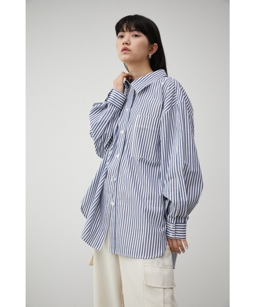 AZUL by moussy（アズールバイマウジー）の「RELATECH COTTON LOOSE SHIRT/リラテックコットンルーズシャツ（シャツ/ブラウス・レディース・グリーン系その他/ブルー系その他3・SMALL/MEDIUM）」の13枚目の写真