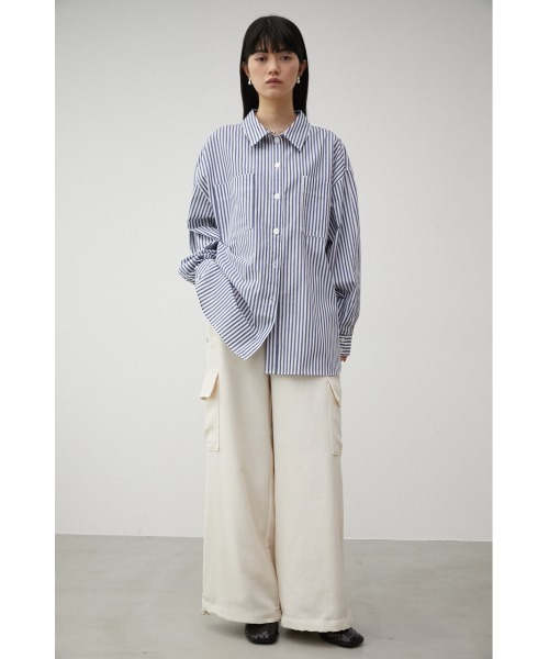 AZUL by moussy（アズールバイマウジー）の「RELATECH COTTON LOOSE SHIRT/リラテックコットンルーズシャツ（シャツ/ブラウス・レディース・グリーン系その他/ブルー系その他3・SMALL/MEDIUM）」の14枚目の写真