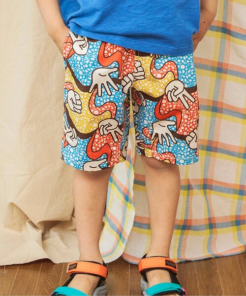 BREEZE（ブリーズ）の「クライミングハーフパンツ_5分丈（その他パンツ・キッズ・ベージュ/パープル/ブラウン/レッド/ピンク/ブルー/グリーン/レインボー/チェック/チャコール・90/100/110/120/80/130/140）」の8枚目の写真