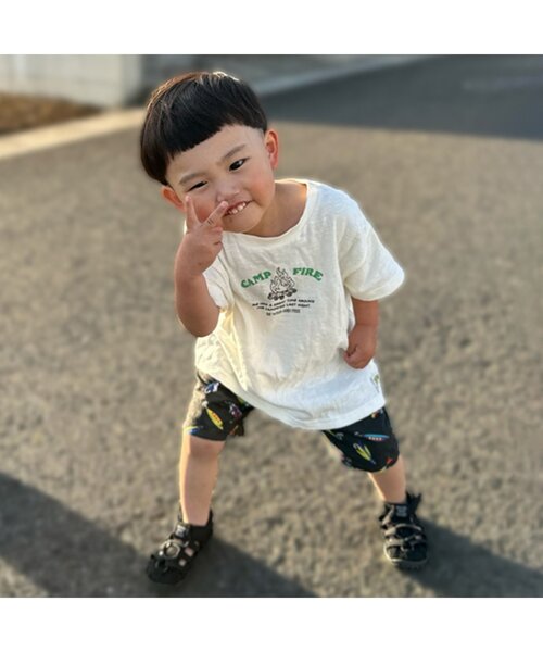 BREEZE（ブリーズ）の「クライミングハーフパンツ_5分丈（その他パンツ・キッズ・ベージュ/パープル/ブラウン/レッド/ピンク/ブルー/グリーン/レインボー/チェック/チャコール・90/100/110/120/80/130/140）」の11枚目の写真