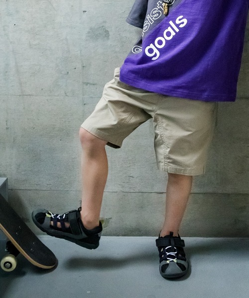 BREEZE（ブリーズ）の「クライミングハーフパンツ_5分丈（その他パンツ・キッズ・ベージュ/パープル/ブラウン/レッド/ピンク/ブルー/グリーン/レインボー/チェック/チャコール・90/100/110/120/80/130/140）」の4枚目の写真