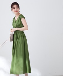 N.（N. Natural Beauty Basic） | 【S Size Line】◆Ｖネックギャザーワンピース(ワンピース)