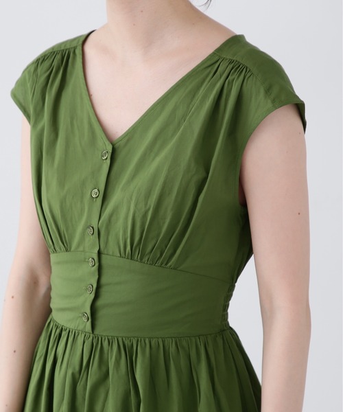 N.（N. Natural Beauty Basic）（エヌエヌナチュラルビューティーベーシック）の「【S Size Line】◆Ｖネックギャザーワンピース（ワンピース・レディース・グリーン/スモークピンク/ブルー/ブルー系その他/ブラック・SMALL/MEDIUM）」の13枚目の写真