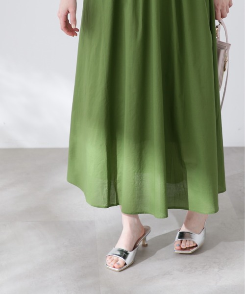 N.（N. Natural Beauty Basic）（エヌエヌナチュラルビューティーベーシック）の「【S Size Line】◆Ｖネックギャザーワンピース（ワンピース・レディース・グリーン/スモークピンク/ブルー/ブルー系その他/ブラック・SMALL/MEDIUM）」の19枚目の写真