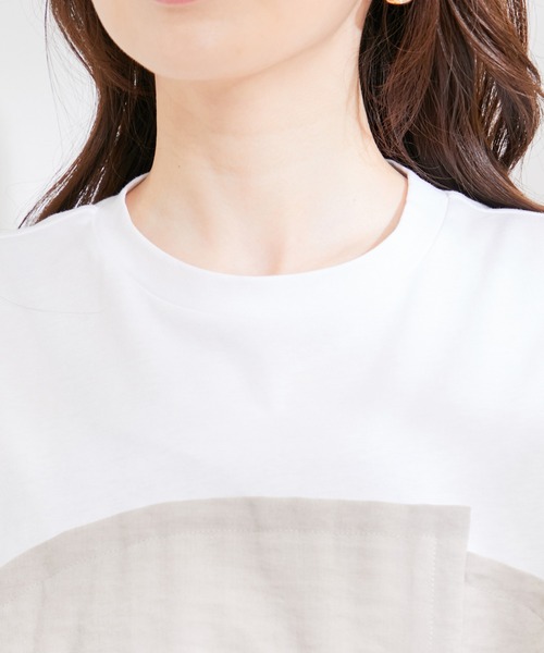 VIS（ビス）の「【洗える】美easyドッキングフレンチスリーブカットソー【接触冷感(ビスチェ部分)】（Tシャツ/カットソー・レディース・ブラウン系その他2/ホワイト系その他5/ブルー系その他4・FREE）」の22枚目の写真