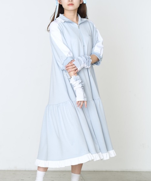 Whinny(ホワイニー)の「Whinny/クシュクシュヘンテコリン(アームカバー・レディース・ホワイト/ブラック/サックスブルー・FREE)」の19枚目の写真