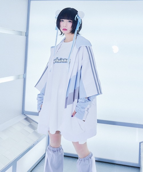 Whinny(ホワイニー)の「Whinny/クシュクシュヘンテコリン(アームカバー・レディース・ホワイト/ブラック/サックスブルー・FREE)」の15枚目の写真