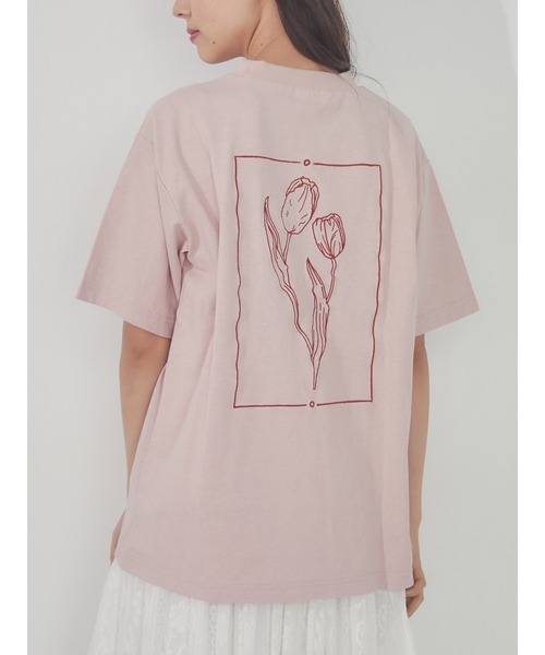 merry jenny（メリージェニー）の「tulip Tee（Tシャツ/カットソー・レディース・アイボリー/ピンク/ブルー・FREE）」の3枚目の写真