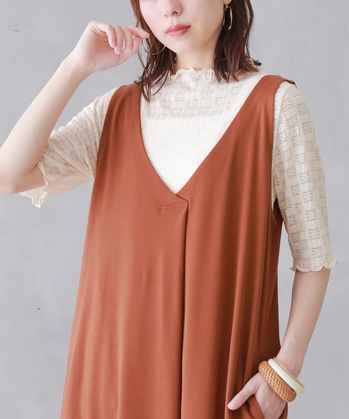 n'OrLABEL（ノアールレーベル）の「【廃盤】『ブロックチェック×花柄レースメローカットソー』（Tシャツ/カットソー・レディース・アイボリー/ライトブルー/ブラック・1/2）」の6枚目の写真