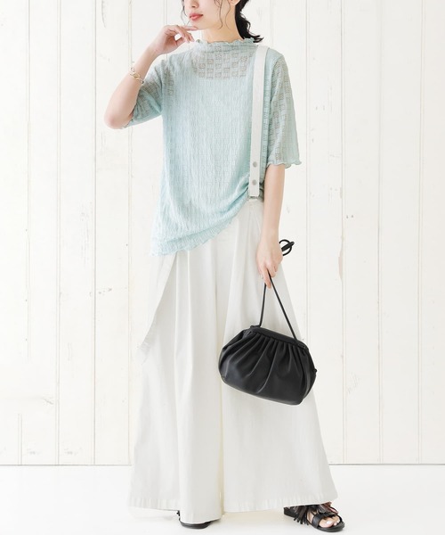 n'OrLABEL（ノアールレーベル）の「【廃盤】『ブロックチェック×花柄レースメローカットソー』（Tシャツ/カットソー・レディース・アイボリー/ライトブルー/ブラック・1/2）」の19枚目の写真