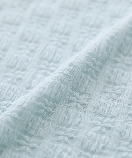 n'OrLABEL（ノアールレーベル）の「【廃盤】『ブロックチェック×花柄レースメローカットソー』（Tシャツ/カットソー・レディース・アイボリー/ライトブルー/ブラック・1/2）」の4枚目の写真