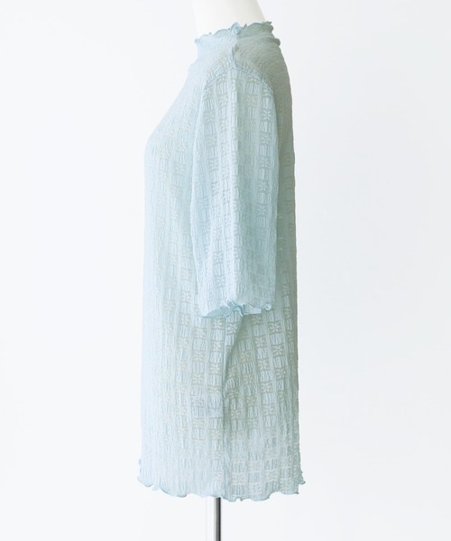 n'OrLABEL（ノアールレーベル）の「【廃盤】『ブロックチェック×花柄レースメローカットソー』（Tシャツ/カットソー・レディース・アイボリー/ライトブルー/ブラック・1/2）」の14枚目の写真