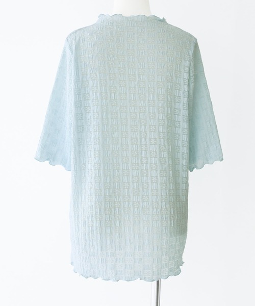 n'OrLABEL（ノアールレーベル）の「【廃盤】『ブロックチェック×花柄レースメローカットソー』（Tシャツ/カットソー・レディース・アイボリー/ライトブルー/ブラック・1/2）」の20枚目の写真