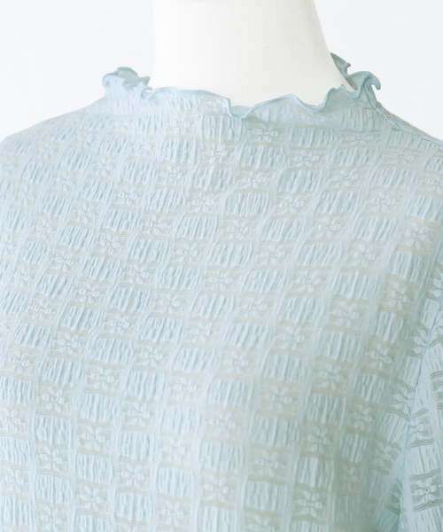 n'OrLABEL（ノアールレーベル）の「【廃盤】『ブロックチェック×花柄レースメローカットソー』（Tシャツ/カットソー・レディース・アイボリー/ライトブルー/ブラック・1/2）」の18枚目の写真