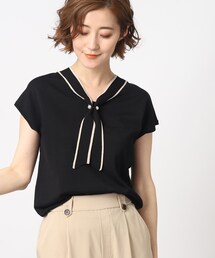 grove | 【お仕事にもおでかけにも】バイカラーボウタイニット(ニット/セーター)