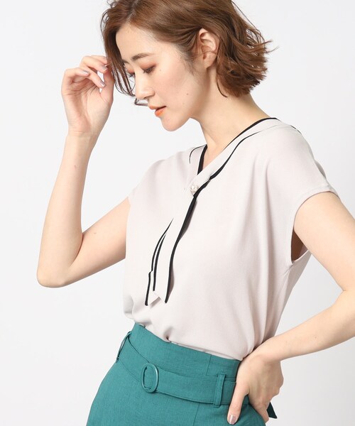 grove（グローブ）の「◆【お仕事にもおでかけにも】バイカラーボウタイニット（ニット/セーター・レディース・ブラック/ナチュラル/ブラウン系・02/03/05/01/04）」の22枚目の写真