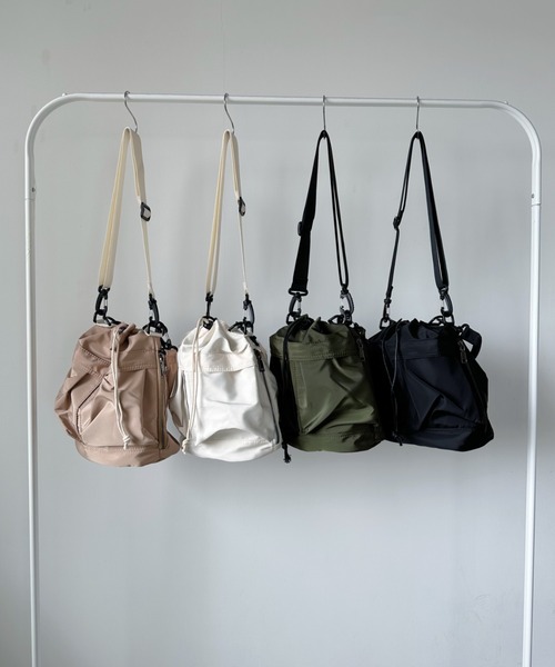 un+frame（アンフレーム）の「military drawstring bag／ミリタリー巾着2WAYショルダーバッグ（ショルダーバッグ・レディース・ベージュ/アイボリー/カーキ/ブラック・FREE）」の16枚目の写真