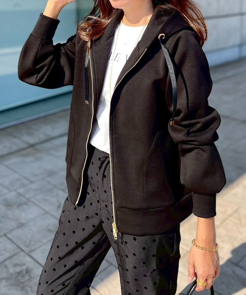 Emma Taylor(エマテイラー)の「【大人パーカー】ダンボールジップアップパーカー(パーカー・レディース・ライトベージュ/グレー/ブラック/ライトブルー/ピンク/チャコールグレー/ライトグレー/ネイビー/モカ/シルバー系/ピンク系/MD.Gray/ブラウン/オフホワイト・FREE)」の15枚目の写真