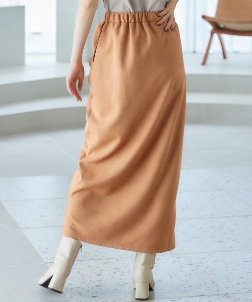 miclat（ミクラ）の「大きいサイズ　シャーリングスカート　miclat（スカート・レディース・オレンジ系/ベージュ系・4L/L/LL/3L/5L）」の17枚目の写真