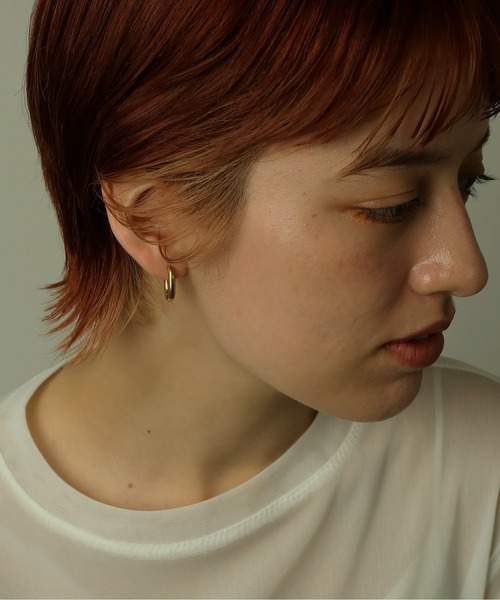 ORLEAN(オルレアン)の「金属アレルギー対応 オーバルデザインピアス 両耳用 サージカルステンレス(ピアス(両耳用)・レディース・ゴールド/シルバー・フリー)」の7枚目の写真