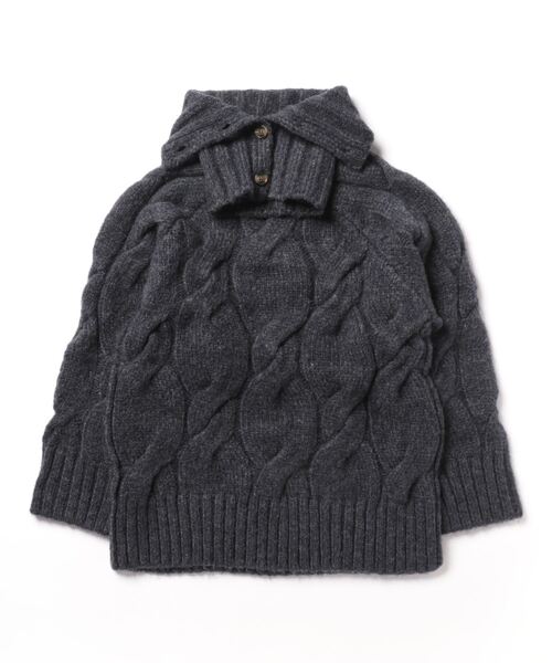 oblekt（オブレクト）の「MOHAIR CHUNKY KNIT（ニット/セーター・レディース・イエロー/ネイビー・FREE）」の2枚目の写真