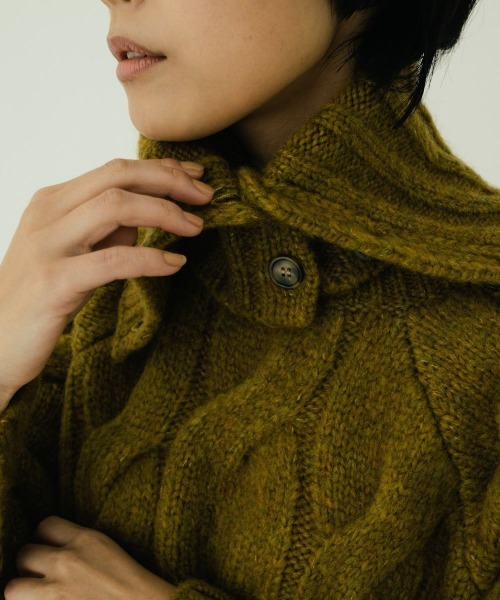 oblekt（オブレクト）の「MOHAIR CHUNKY KNIT（ニット/セーター・レディース・イエロー/ネイビー・FREE）」の6枚目の写真