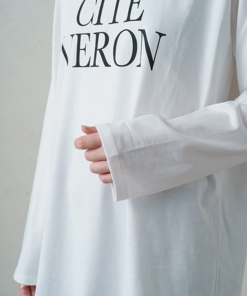 LOUNGEDRESS（ラウンジドレス）の「ロゴロンT（Tシャツ/カットソー・レディース・チャコールグレー/オフホワイト/ブラック・FREE）」の18枚目の写真