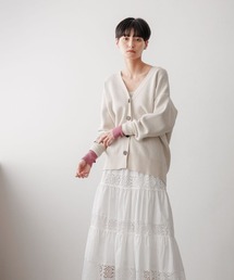 【eL】12G Sleeve Layered Cardigan/968830