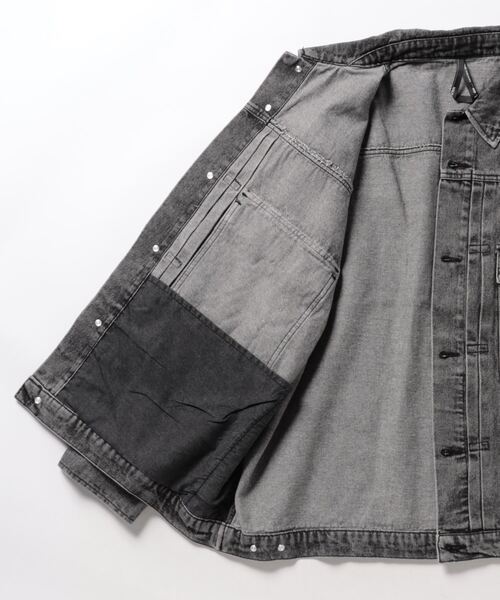 Starting Over(スターティングオーバー)の「ヴィンテージライク ビッグサイズ デニム ジャケット Gジャン(デニムジャケット・メンズ・ブルー/ブラック/ケミカルウォッシュ・L/M/XL)」の11枚目の写真