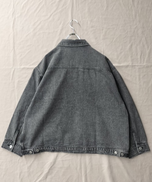 Starting Over(スターティングオーバー)の「ヴィンテージライク ビッグサイズ デニム ジャケット Gジャン(デニムジャケット・メンズ・ブルー/ブラック/ケミカルウォッシュ・L/M/XL)」の4枚目の写真