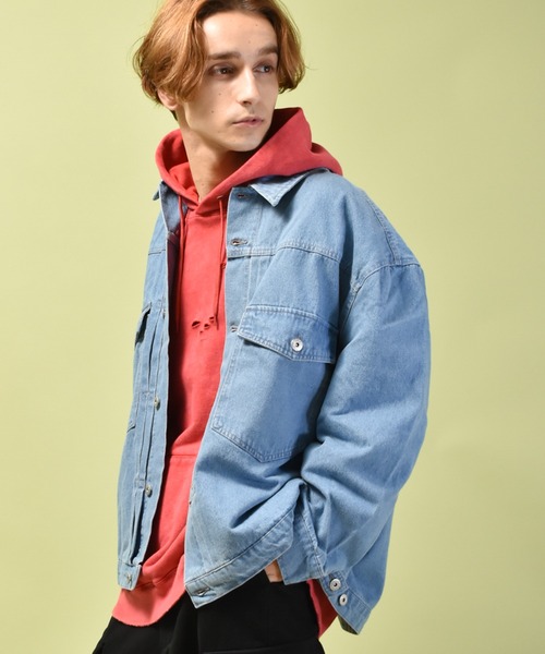 セール】ヴィンテージライク ビッグサイズ デニム ジャケット Gジャン