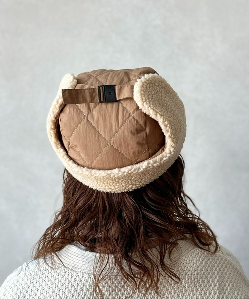 CPCM（シーピーシーエム）の「キルティング×ボアフライトキャップ（キャップ・レディース・ブラック/ブラウン/カーキ・FREE）」の11枚目の写真