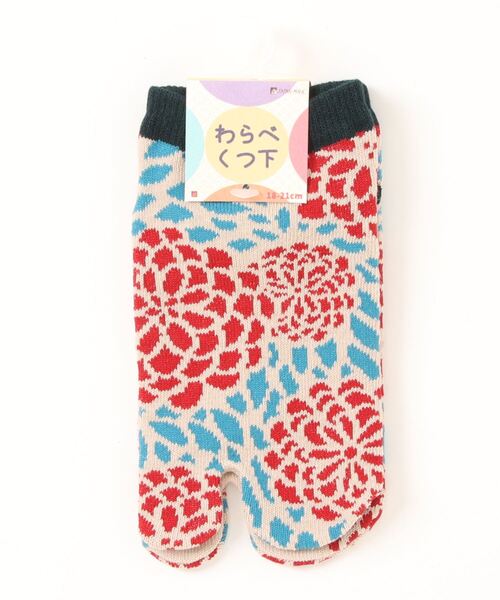 カヤ(カヤ)の「【カヤ】わらべ足袋型くつ下18~21cm 菊(ソックス/靴下・キッズ・グレー/その他・FREE)」の1枚目の写真