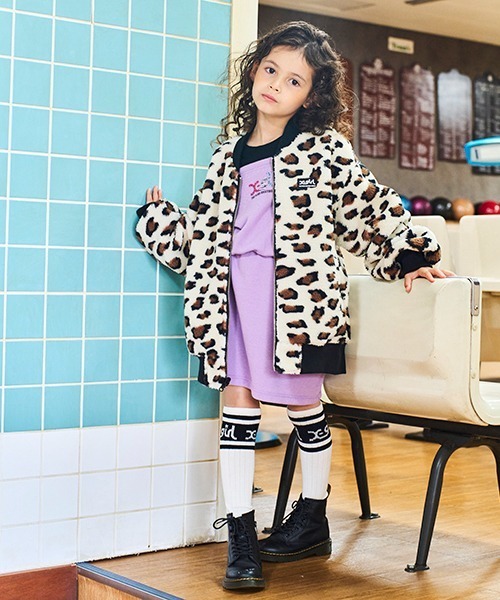 X-girl Stages(エックスガールステージス)の「カタアキワンピース(ワンピース・キッズ・ブラック/ラベンダー・110cm/120cm/130cm/140cm/90cm/100cm)」の12枚目の写真