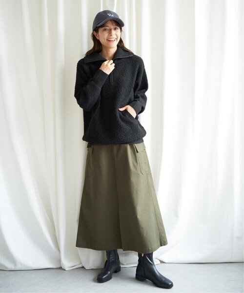 LBC(エルビーシー)の「ループヤーンハーフジップアッププルオーバー(ニット/セーター・レディース・ブラック/ベージュ/ライトグレー・M)」の15枚目の写真