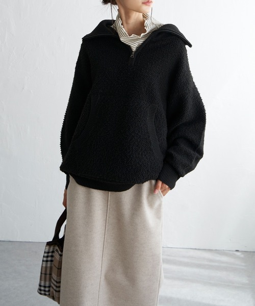 【エルビーシー】ループヤーンハーフジッププルオーバー LBC｜ループヤーンハーフジッププルオーバー | Rakuten Fashion