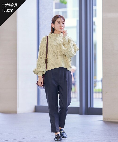 Tiaclasse(ティアクラッセ)の「センタープレス テーパードパンツ(その他パンツ・レディース・ネイビー/チャコールグレー/ブラック/イエロー・XL/XXL)」の19枚目の写真