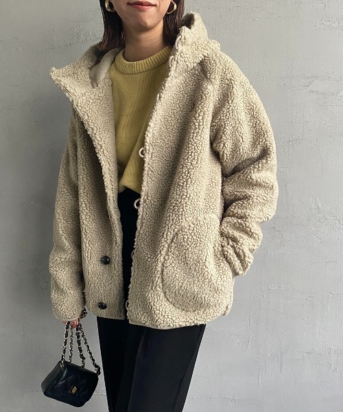 GYMPHLEX/ジムフレックス] ボアフードパーカー（ブルゾン）｜GYMPHLEX